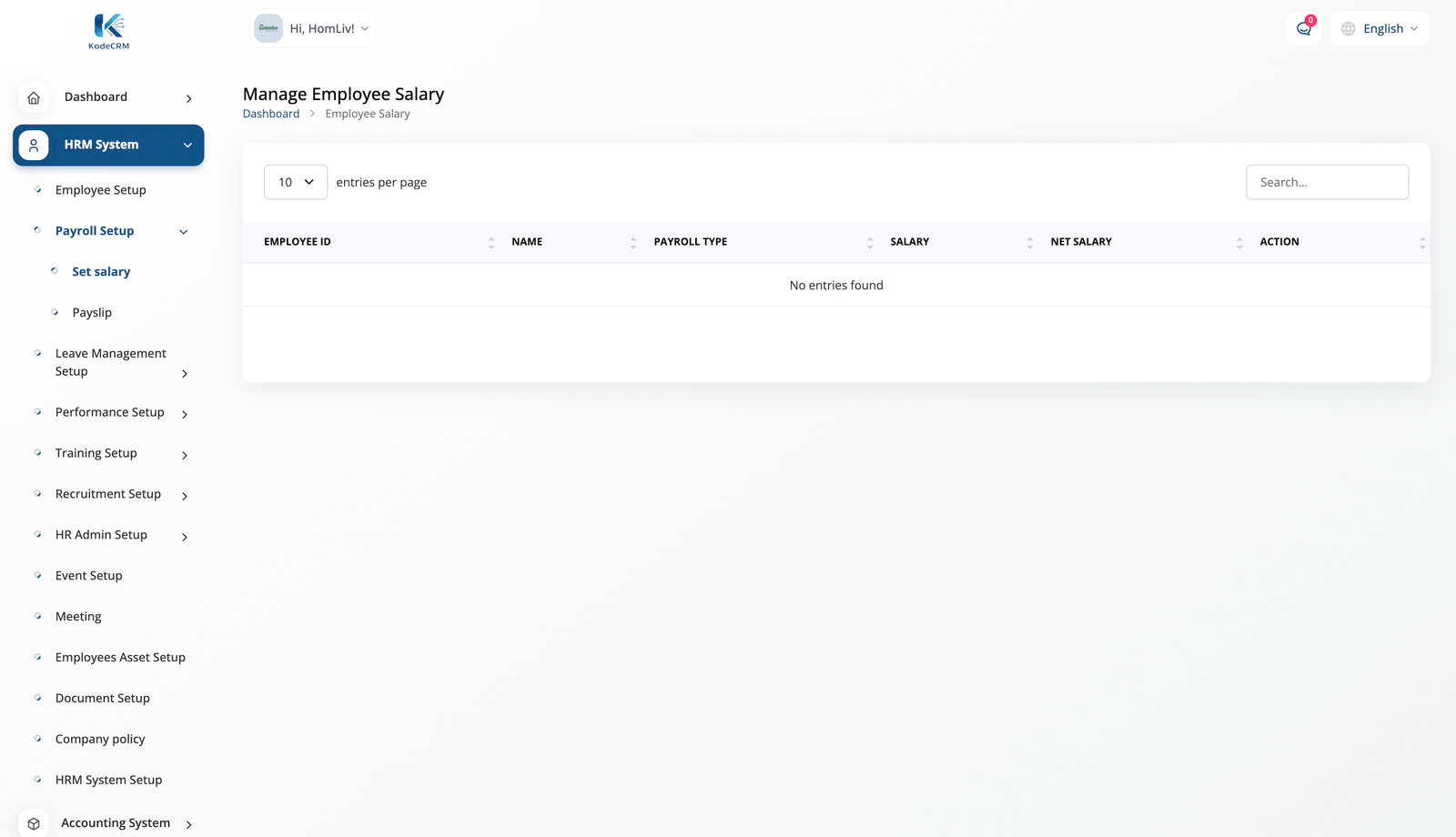 KodeCRM HRMS PayRoll