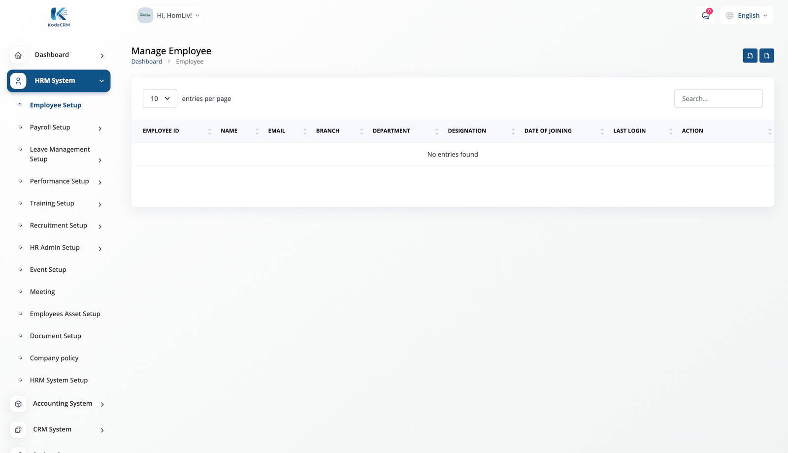 KodeCRM HRM